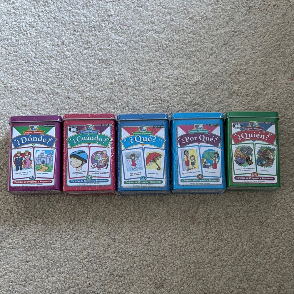 Educational Spanish Card Game Set